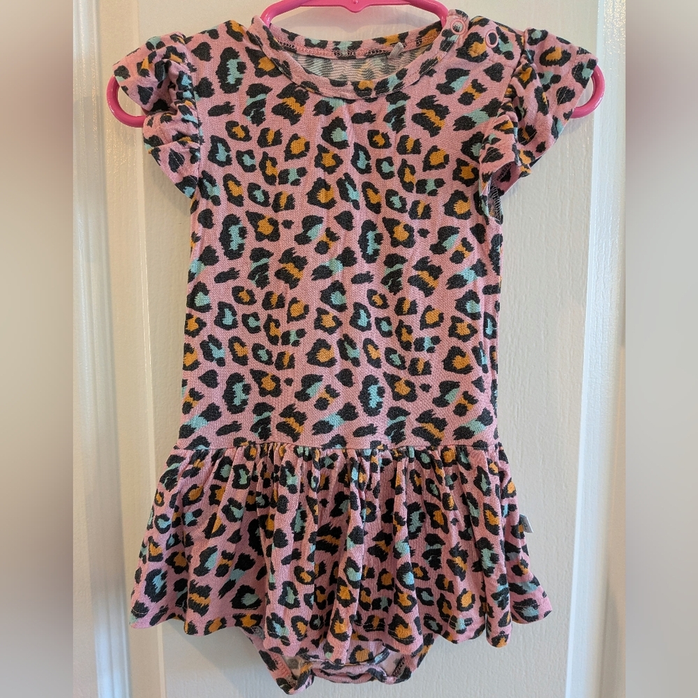 Posh Peanut Roxy Ruffled Cap Sleeve Twirl Skirt Bodysuit Dress Romper Size 18M - Picture 3 of 13